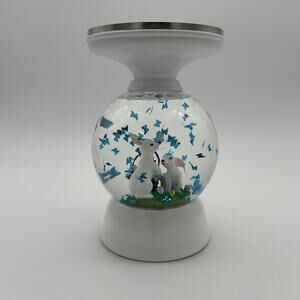 Bath & Body Works New Bunny Lighted Water Globe Candle Holder Easter Spring 2021